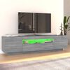 vidaXL TV-Schrank mit LED-Leuchten Grau Sonoma 160x35x40 cm