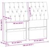 vidaXL Gepolstertes Kopfteil Schwarz 120 cm Massives Kiefernholz