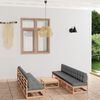 vidaXL 9-tlg. Garten-Lounge-Set mit Kissen Kiefer Massivholz