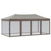 vidaXL Partyzelt Faltbar mit Seitenw&auml;nden Taupe 3x6 m