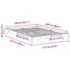 vidaXL Bettrahmen Braun 140 x 220 cm Massives Kiefernholz
