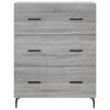 vidaXL Highboard Grau Sonoma 69,5x34x180 cm Holzwerkstoff