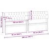 vidaXL Gepolstertes Kopfteil Schwarz 200 cm Massives Kiefernholz