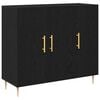 vidaXL Sideboard Schwarz Eichen-Optik 90 x 34 x 80 cm Holzwerkstoff