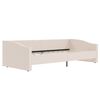 vidaXL Tagesbett mit Matratze USB Creme Stoff 90x200 cm