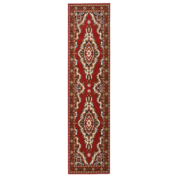 vidaXL Teppichl&auml;ufer BCF Orientalisch Rot 80x400 cm