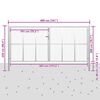 vidaXL Gartentor verzinkter Stahl 400 x 200 cm Silber