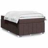 vidaXL Boxspringbett mit Matratze Dunkelbraun 120x200 cm Stoff