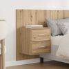vidaXL Kopfteil mit Schrank 3 pcs Artisan-Eiche Holzwerkstoff