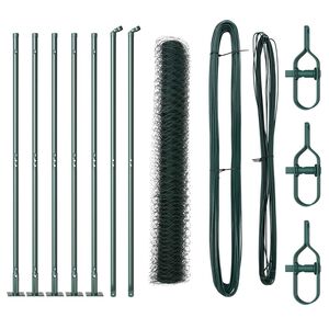 vidaXL Geschwei&szlig;ter Drahtzaun mit Betonfundament 10 x 1,2 m (B x H)