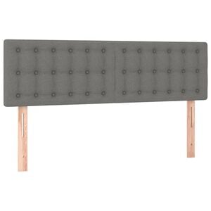 vidaXL Kopfteile Dunkelgrau 144x5x78/88 cm Stoff