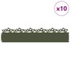 vidaXL Rasenkanten 10 pcs Olive Gr&uuml;n 103 x 0,05 x 22 cm Stahl
