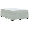 vidaXL Bettrahmen mit Matratze Hellgrau 160 x 200 cm Stoff