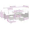 vidaXL Garten-Sofa-Set mit Kissen mit Speicher mit Kissen 9 pcs Grau
