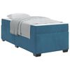 vidaXL Bettrahmen mit Matratze Blau 80 x 200 cm Stoff