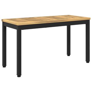vidaXL Gartenbank 80,5 x 35 x 45 cm Massivholz Akazie Wei&szlig; und Schwarz