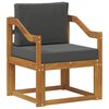 vidaXL Outdoor-Sofa Massives Akazienholz und Polyester Natur
