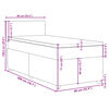 vidaXL Boxspringbett mit Matratze Dunkelbraun 90x200 cm Stoff