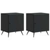 vidaXL Nachttisch 2 stk. Schwarz 43 x 34,5 x 50 cm Holzwerkstoff