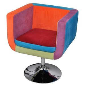 vidaXL W&uuml;rfel-Sessel mit Patchwork-Design Stoff