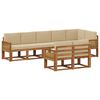 vidaXL Outdoor-Sofagarnitur mit Kissen 8 pcs Natur und Beige Polyester