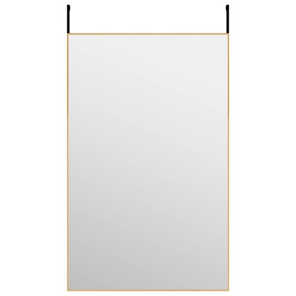 vidaXL T&uuml;rspiegel Golden 50x80 cm Glas und Aluminium