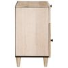 vidaXL Nachttisch mit Speicher Beige 50 x 33 x 60 cm Massivholz Akazie