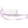 vidaXL Bettgestell mit Kopfteil Metall Wei&szlig; 200x200 cm