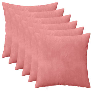 vidaXL Kissen mit Kissen HEERLEN 6 Stk. Rosa Samt