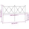 vidaXL Kopfteil Metall Wei&szlig; 137 cm