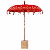 vidaXL Balinesischer Sonnenschirm mit Sockel Rot 185 x 185 x 260 cm