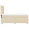 vidaXL Boxspringbett mit Matratze Creme 100x200 cm Stoff