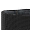vidaXL 7-tlg. Garten-Sofagarnitur mit Kissen Schwarz Poly Rattan