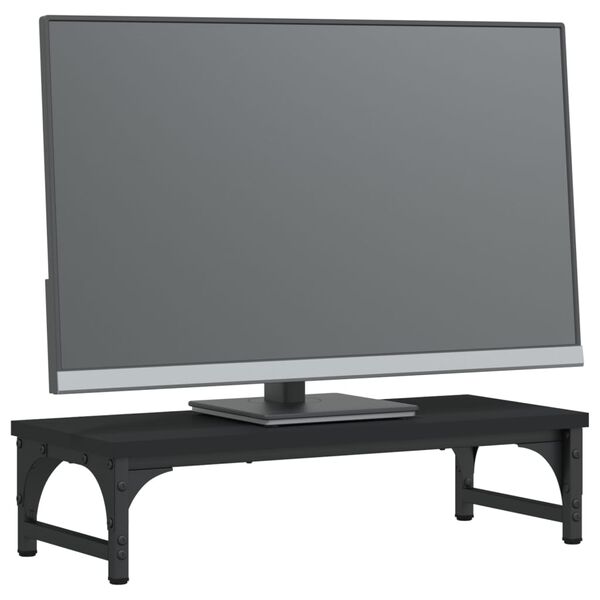 vidaXL Monitorst&auml;nder Schwarz 55x23x14 cm Holzwerkstoff