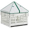vidaXL 4-Panel-Hundeauslauf mit Dach 177,5 x 154,5 x 112 cm Kunststoff