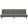 vidaXL Schlafsofa 2-Sitzer Grau Kunstleder