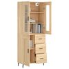 vidaXL Highboard Sonoma-Eiche 69,5x34x180 cm Holzwerkstoff