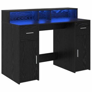 vidaXL Schreibtisch Schwarze Eiche Holzwerkstoff 120 x 55 x 91 cm