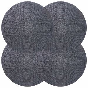 vidaXL Jute-Untersetzer 4 stk. Dunkelgrau 100% Tossa-Jute