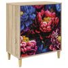 vidaXL Kommode KIEL Dunkler Pfingstrosen-Druck 66 x 36,5 x 75 cm