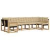 vidaXL Outdoor-Sofagarnitur 7 stk. Wei&szlig; und Beige