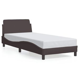 vidaXL Bettgestell "Dover" Dunkelbraun 80x200 cm Stoff