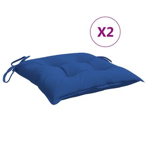 vidaXL Stuhlkissen 2 Stk. Blau 40x40x7 cm Oxford-Gewebe