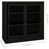 vidaXL Schrank mit Schiebetür Schwarz 90x40x90 cm Stahl