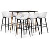 vidaXL 7-tlg. Bar-Set Schwarz und Wei&szlig;
