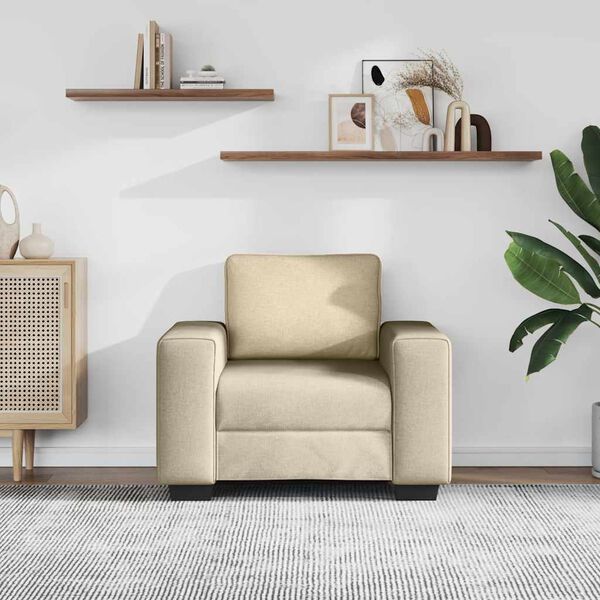 vidaXL Sessel Creme 100x77x82 cm Stoff