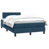 vidaXL Boxspringbett mit Matratze Dunkelblau 120x210 cm Samt