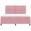 vidaXL LED Boxspringbett mit Matratze Rosa 180 x 200 cm Stoff