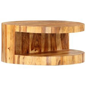 vidaXL Couchtisch Rund 65&times;30 cm Massivholz Akazie