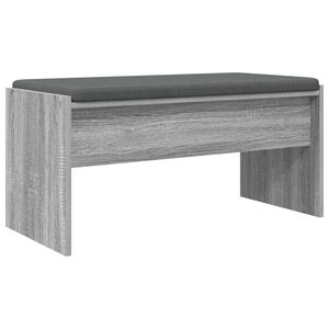 vidaXL Flurbank mit Kissen Graues Sonoma 83 x 38 x 40 cm